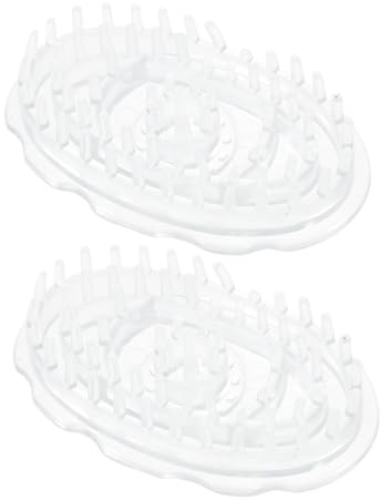 IWOWHERO 2stücke Kopfmassagebürste Haarwaschbürste Kopfhautwäscher Kratzmassagebürste Haarpflegebürste Transparent