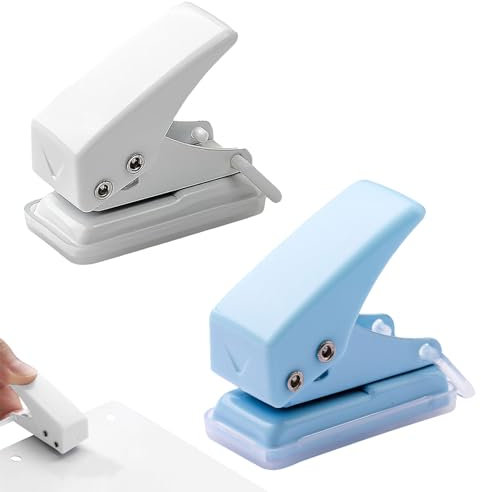 2 Stück Mini Locher,Einzellocher,Locher Einzelloch,Mini Locher Schule,Taschenlocher,Für Ordner, Ergonomisches Design, Tragbarer Multifunktions Handstanzer, Für Büro, Schule Und Diy Projekte