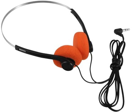 jojofuny Classic Design Headphones Retro Style Earphones for Students Lightweight Portable Comfortable On-ear Fit Safe Listening in Classroom