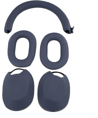 Custodia protettiva in silicone morbido per cuffie Sony WH1000XM5 con intagli esatti a pulsante, blu scuro