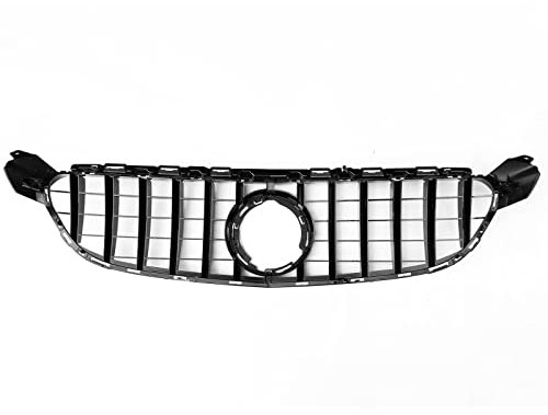 JSDHFQ Schwarzer Kühlergrill Grill Nur Ohne Kamera G&T Style Hood Mesh Kit Für B&ENZ W205 C63 C63S A&M&G 2019-2021