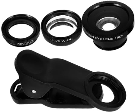 DIYEAH Objektiv Smartphone-kameras mit Clip und Weitwinkel-makro-fisheye-objektiven für Handykameras