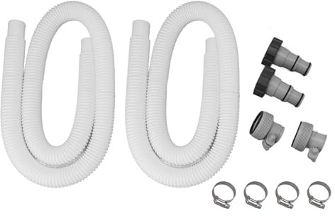 Manguera de filtro para piscina, 1 5 m, resistente a los rayos UV, PE EVA, acero inoxidable, flexible, larga para filtro de piscina