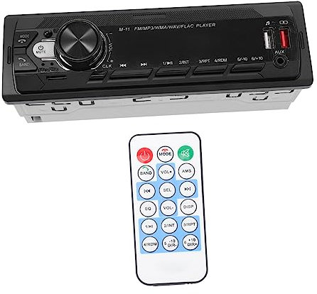 MAGICLULU Car mit USB Fähig Fm Radio und Farbenfrohem Licht Geeignet für Auto Stereo Upgrade Integrierte Freisprechfunktion und Aux Wiedergabe