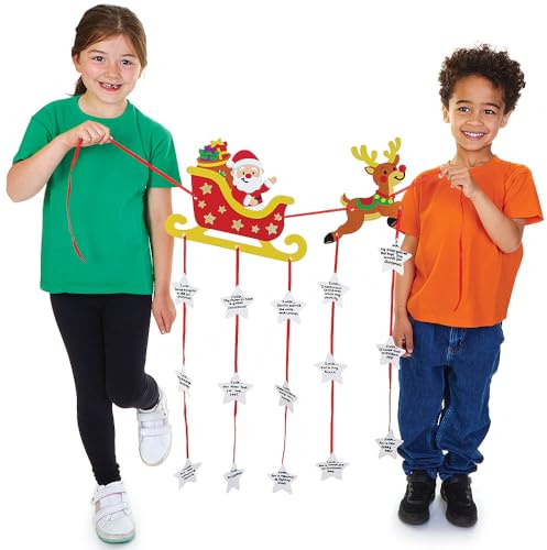 Baker Ross FN649 Make a Christmas Wish Decoration Kit – Pack of 1, Christmas Craft Set for Children to Create Personalised Christmas Decorations