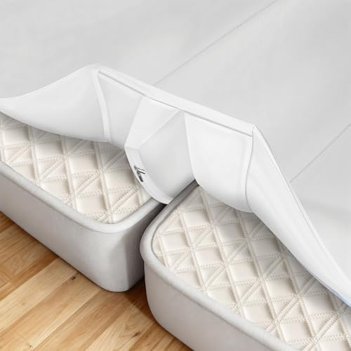 Bisenkud Connettore a ponte letto in stile foglio per materassi da gemelli a king size, riempitivo rimovibile in schiuma con cinghie di bloccaggio (si adatta anche a Twin XL/King)