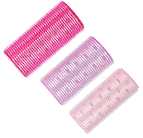 Dioche Bang Curler Rollers 3 Stück Selbstklebende Lockenwickler – Tragbare Styling-Lockenwickler für Mühelose Locken – Weiches, Waschbares Friseurwerkzeug