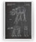 Star Wars AT-AT Walker 1982 Patent Poster - Fan Gift Art Print Vintage Blueprint Retro Wall Decor - Frame Not Included