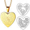FaithHeart Amulett Rosegold Medaillon Herzkette für Herren Männer mit Heilige Schrift Christus 18K Karat Schmuck für Kinder …