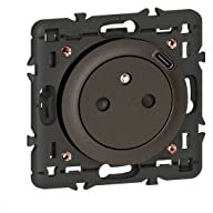 Legrand 067927 Prise Surface Céliane avec Chargeur USB, Type-C, Livrée avec Support et Enjoliveur, Finition Graphite