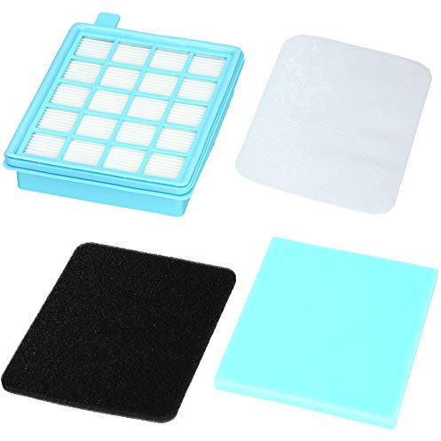 Juego de 4 filtros para aspiradora Philips PowerPro Active/Compact, alternativa para kit de repuesto Philips FC8058/01, incluye 4 filtros