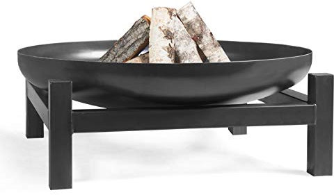 KORONO ® Feuerschale mit quadratischem Fuß (80cm Ø, 29cm hoch)