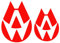 Autoaufkleber Set für Kfz Emblem Logo Cover Selbstklebend Folie Passgenau für Front und Heck Fahrzeug Tuning Aufkleber K093 (Carbon Rot)