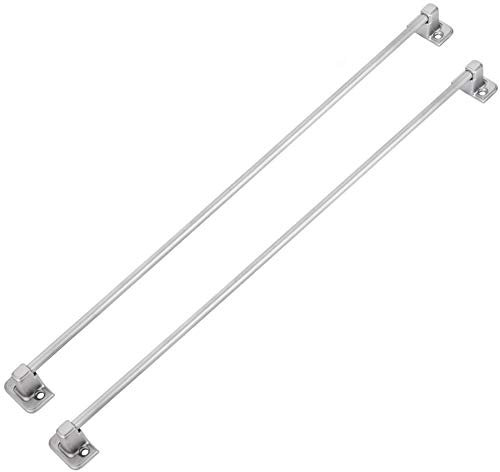 Small Rail, For Ties, Belts, Scarfs, Pack of 2, Ideal for Wardrobes and Cupboards, Silver, 2 Pack