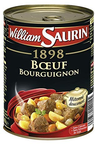 WILLIAM SAURIN - Boeuf Bourguignon 400G - Lot De 4 - livraison offerte