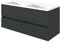 Waschbeckenunterschrank Brama, 120 cm, 4 Schubladen, Graphit/Grau matt