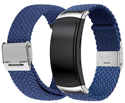 Armbänder Für Samsung Gear fit 2/ Gear Fit 2 Pro Armband Nylon Sport Strap Geflochten Elastisch Mesh Für Damen/Herren Ersatzband Fitness Kompatibel mit Galaxy Gear fit 2/ Gear Fit 2 Pro (1)