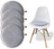 FRIHET® Sitzkissen Stuhl/Bank rund 2er Set / 4er Set - ⌀ 35cm Stuhlkissen Sitzpolster Bankauflage - Filz grau rutschfest - Indoor/Outdoor (4, rund ⌀ 35 cm)
