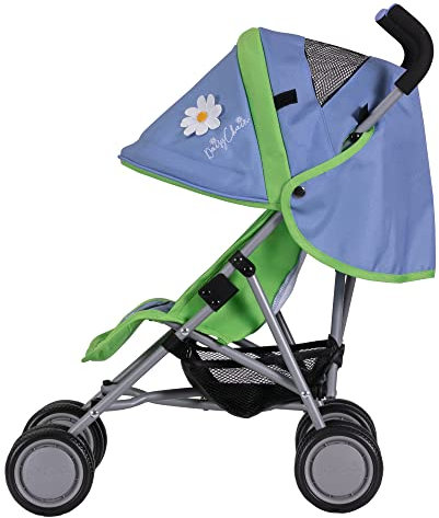 Daisy Chain Little Zipp-Puppenbuggy – Stoff in Bluebell. Empfohlen für Kinder zwischen 18 Monate und 3 Jahren. (Bluebell)
