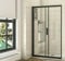 Biubiubath 1200mm Black Frame Sliding Shower Enclosure Door Cubicle Nano Glass and 1200x760mm Tray
