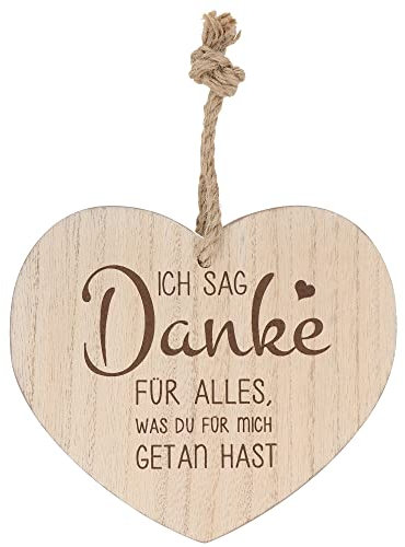 Spruchreif | Deko Herz mit Gravur | Herz mit Spruch | Wanddeko Herz Mama Papa Oma Opa | Dankeschön Geschenk | Geschenk Beste Freundin | Ich sag Danke für Alles ...