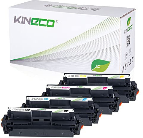 Kineco 4 Toner kompatibel mit Canon 055H 055 geeignet für i-SENSYS MF744Cdw MF742Cdw LBP663Cdw MF746Cx LBP664Cx MF740C LBP660C (Schwarz Magenta Cyan Yellow)