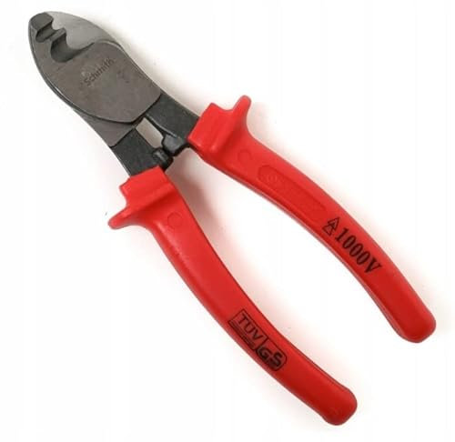 Schmith Coupe-câble 160 mm - Coupe-câble isolé 1000 V - Pince à câble en acier au chrome vanadium - Poignée TPR antidérapante - Un outil robuste pour le montage, l'atelier, SVK/V-160