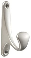 WLYCsheng Coat Hook Heavy Duty Single Prong Metal Hook with Screw Multipurpose Wall Hook for Hanging Robe Towel Coat Bag Hat