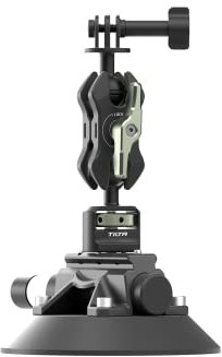 TILTA Universal-Action-Kamera-Saugnapf (11,4 cm) Montageset, kompatibel mit Hero 11, Osmo Action 3, Insta360 X3 mit 1/4-Zoll-20 Befestigungspunkten TA-USC-45-MK