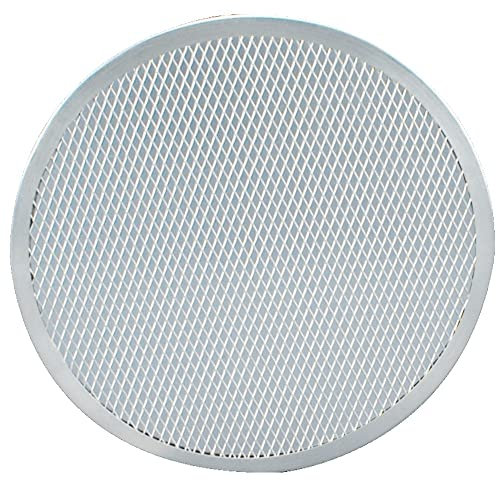 Forgast Griglia per Pizza Rotonda 46 cm, Retina per Pizza, Teglia Forata da Forno, Teglia Microforata Perforata in Alluminio, Ideale per Cottura Della Pizza, Pane