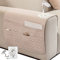 SHUOJIA Armlehnenbezüge,Armlehnenschoner Wasserdichter,mit 6 Taschen für Couch oder Sessel Bett Storage TV Fernbedienung Halterung (Beige)