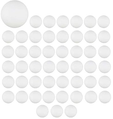 # Lot de 50 balles de tennis de table de qualité supérieure pour entraînement de piscine Blanc Taille unique