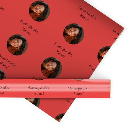 wandmotiv24 Geschenkpapier personalisiert, 100 x 70cm, 0.7 qm, Foto und Text anpassen, Fotogeschenk, Geschenk für Freunde und Familie M0035