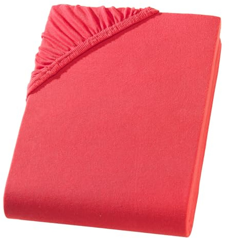 Visaggio Classic Spannbettlaken 100% Baumwolle Jersey Spannbetttuch Bettlaken Betttuch Farben Größen wählbar 90x200 cm - 100x200 cm