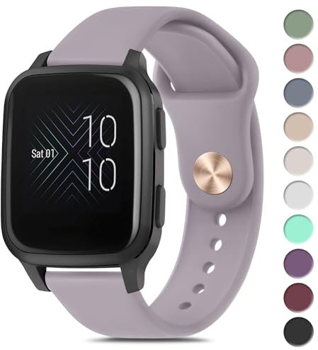20mm Soft Silicone Strap for Garmin Venu Sq 2, Music, Plus, Forerunner 55/645/245 - Adjustable Replacement Band