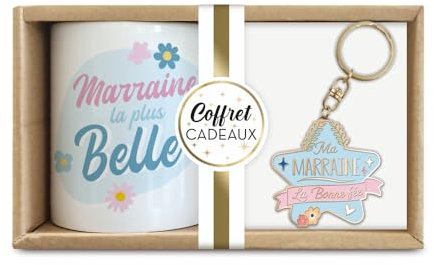 STC Coffret mug porte cle marraine