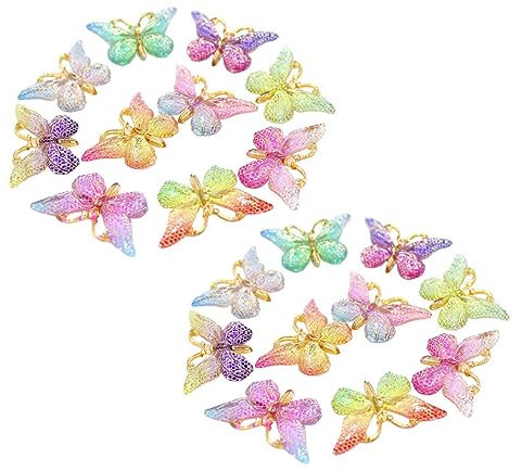 Operitacx 30St schmetterling zubehör Scrapbooking-Anhänger Desktop- Mini Ornament Harz-Anhänger zartes DIY-Schmuckdekor empfindlich Dekorationen Patch Handyhülle Kunsthandwerk Plastik