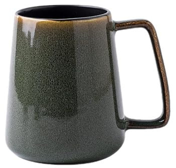 WOQIJENCV Tasse à café en céramique de grande capacité, 700 ml avec poignée, tasse extra large pour cappuccino, thé, latte ou chocolat chaud pour une utilisation au bureau et à la maison (vert)