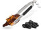 Personalisierte Grillzange 35 cm aus Edelstahl - 2in1 BBQ Zange mit Kapselheber - personalisierte Geschenkidee für Grillmeister - praktische Küchenzange mit ergonomischen Griff, Farbe:grau