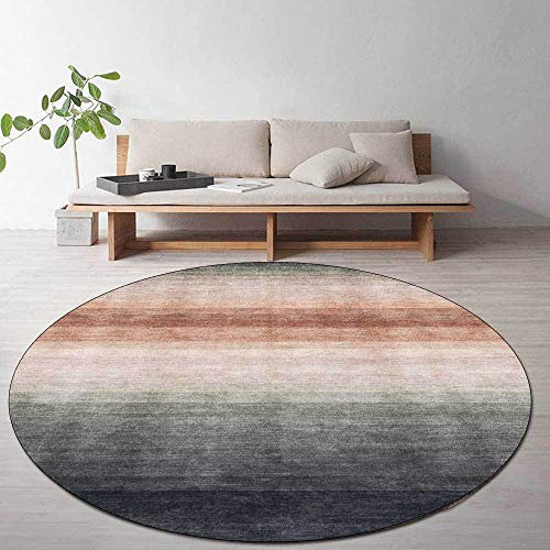 MBJKOAVC Tapis Rond Chambre Salon De Bureau Antidérapant Doux Durable Lavable Facile d'entretien Gris Rose Dégradé Moderne,ø 120 cm