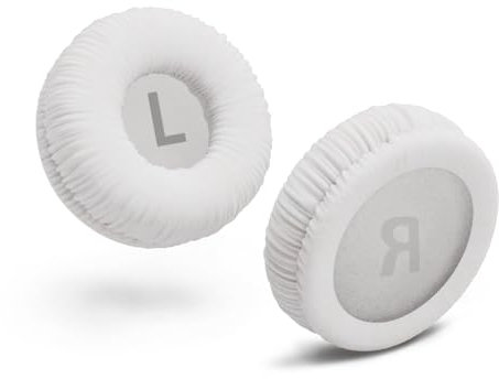 Replacement Earpads Compatible with JBL Tune 510BT, 520BT, 570BT, 660NC, JBL Live 460NC, 670NC, JR310BT, JR300BT, Sony WH-CH520, MDR-ZX110 Series and More Headphones Ear Pads Cushions White