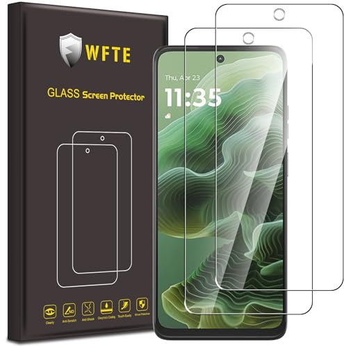 WFTE [2-Pack Protector de Pantalla para Motorola Moto G35 5G,9H Dureza,Huellas Dactilares Libre,Sin Burbujas,Cristal Templado Protector de Pantalla Motorola G35