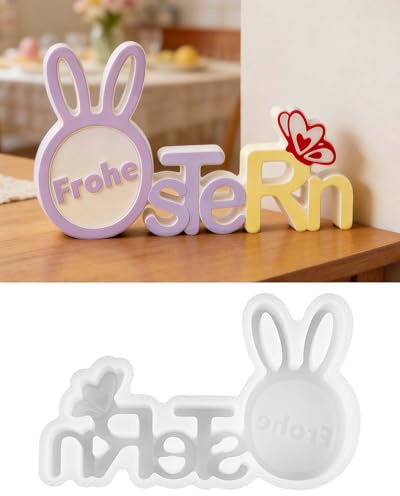EPODA Silikonformen Gießformen Ostern, Silikonform Ostern Hase, GießFormen Silikon Osterhase