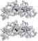 Lnngub 2 Stück Strass Haarspange Silber, Blumenform Haarnadel aus Edelstahl mit Strasssteinen Vintage Glitzer Damen Haarspange für Hochzeit, Verlobung, Verabredung, Zusammenkunft, Party, Tanz, Alltag