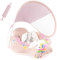 DOUUCO Bouée de natation pour bébé avec toit pare-soleil amovible, protection UV UPF50+, gonflable, siège de sécurité réglable, pour bébé à partir de 3 à 12 mois S