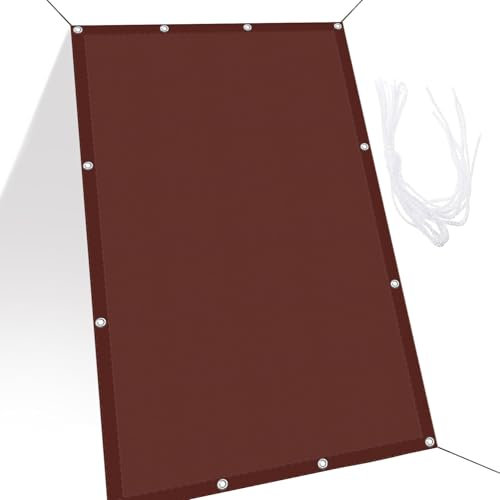 Sonnenschirm Segel Sonnenschutz Netz 1 x 3.8 m Uv-Schutz, Wetterfest, Sonnenschutz Sonnenschutzsegel Regenschutz Balkon Seitenmarkise für Außenbereich,Garten, Weinrot