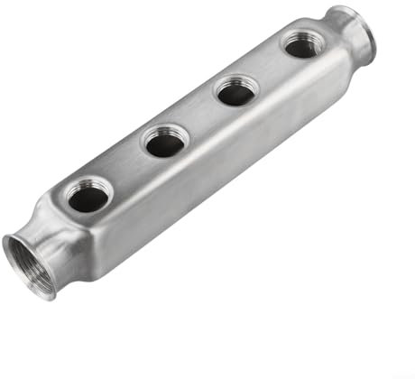Stainless Steel Tubes Distribution Manifold Pipes, Bar Underfloors Heating Replacement Parts Central Heating Systems Accessories(4 Way)