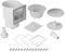 Feriany Skimmer universel pour piscines hors-sol - Kit d'accessoires de skimmer - Largeur d'ouverture 6 - Compatible avec toutes les découpes murales de piscine standard