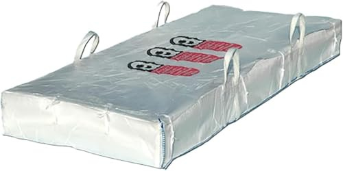 Lacers Big Bags | Plattenbag Asbest 1 Stück | Traglast - bis 1500 kg | Schüttgutbehälter, Transportsack, Entsorgungssack | 260x125x30 cm (1)