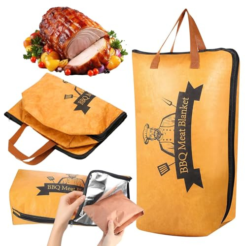 GRUGOODS BBQ Decke für Smoker Grillen Fleisch Wiederverwendbare Resting Fleisch isoliert Resting Tasche mit breiter Öffnung für große Brisket Rindfleisch Schweinefleisch Schultern (L: 21 Inches)